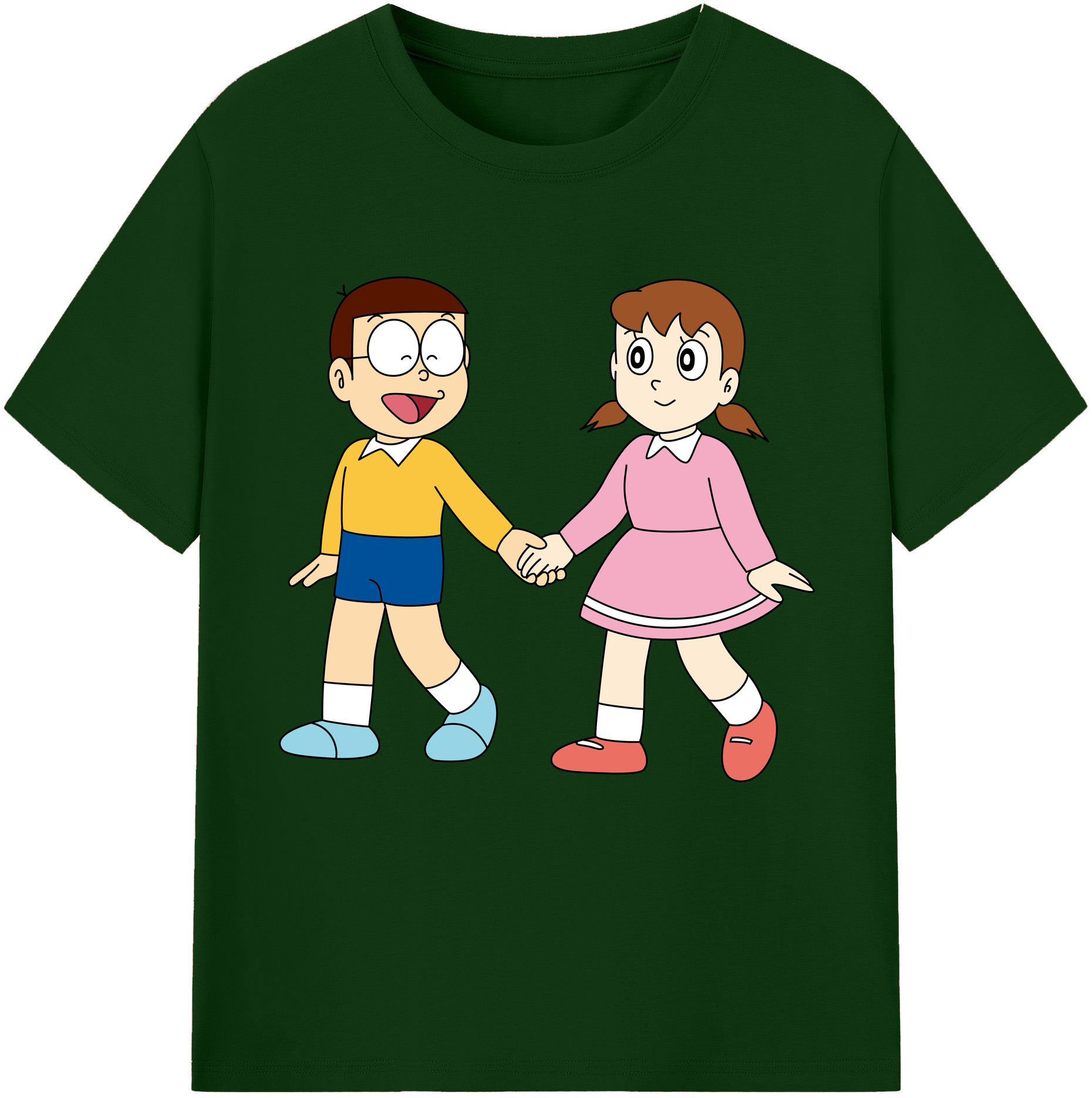（画像用） ドラえもん 野比 のび太 Doraemon Nobita Nobi 綿100％半袖Tシャツ（フロントプリント）